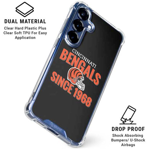 NFL Cincinnati Bengals Helmet Galaxy S25 Clear Case